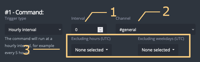 Overview of interval configuration options.