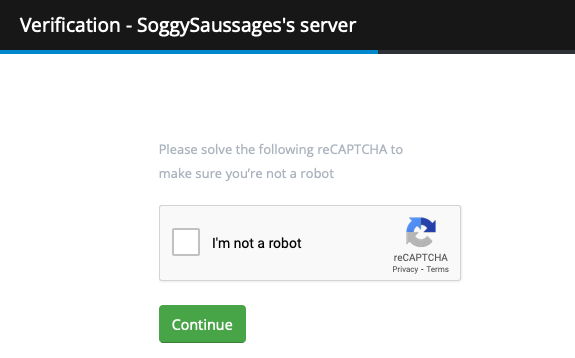 Default Verification Page